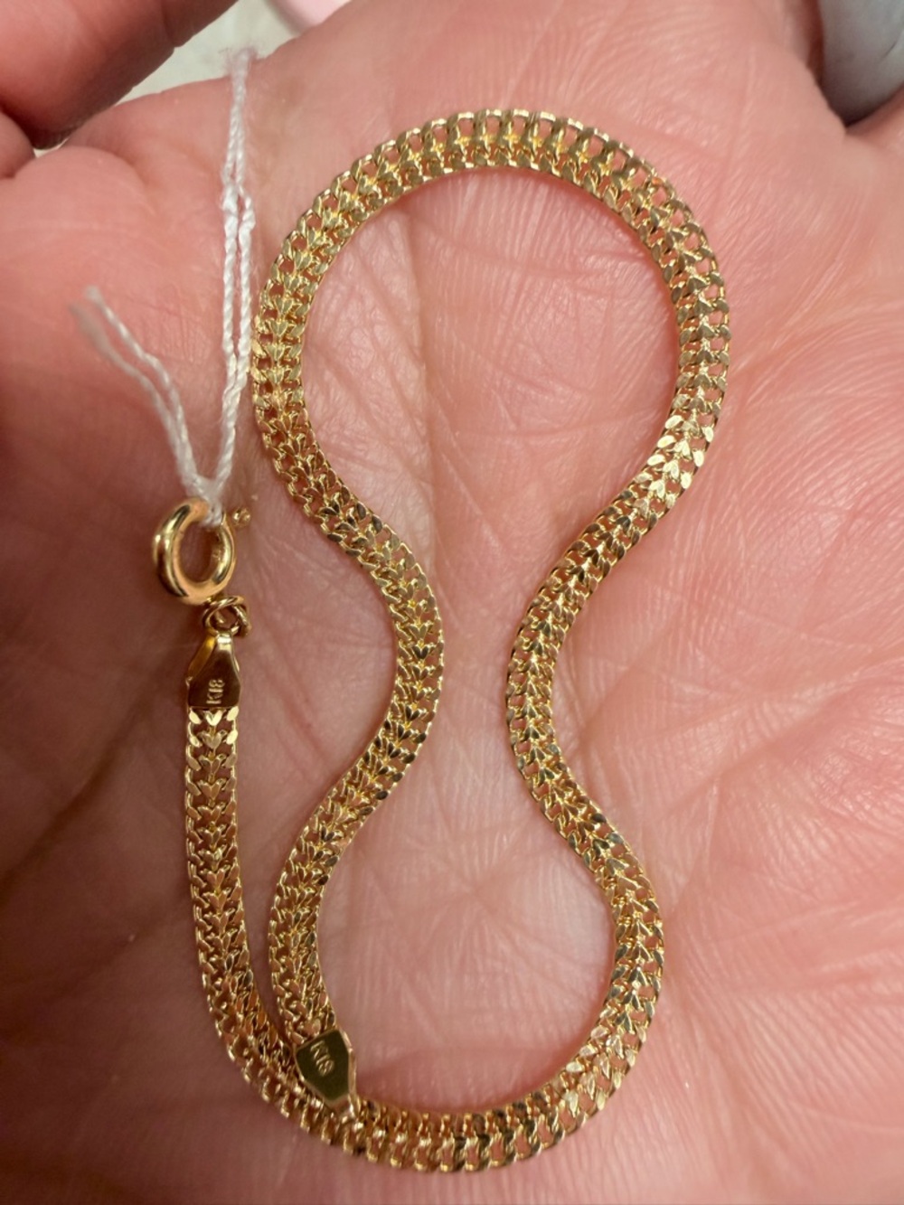 K18 Japan Hold Gold Bracelet -MINI HEART BIZ 1.1g